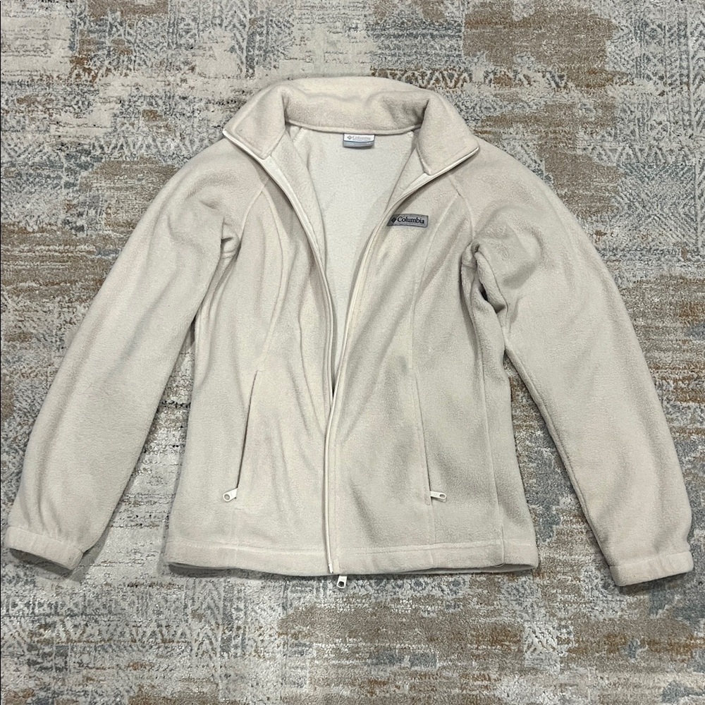 Columbia Off-White Fleece Jacket - image 1